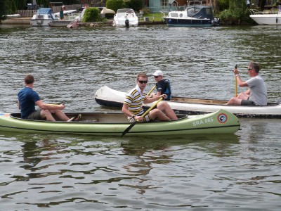 TVSC Rag Regatta - Canadian canoes carefully handicapped