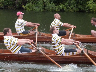 Chertsey Regatta 2015 Mens doubles - Valley Vs Valley - resulted in a dead heat! Great race Tricky, Darryl, Martin & Keith